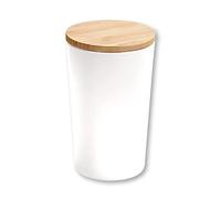 KESPER 32621 Boîte de conservation avec couvercle en bambou Blanc Ø 11,5 cm Hauteur 18,7 cm