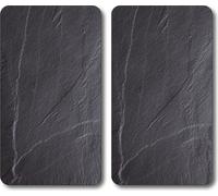 Kesper 37523 Plaque à découper multi-verre, 50x28,5x1,4 cm, ardoise, 2 pièces (1 set)