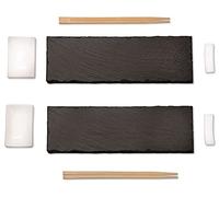 Kesper 38142 Lot de 8 sushis, pour 2 personnes, ardoise