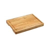 KESPER 49100 Planche à découper en bois de chêne | Certifié FSC | Extra solide 3,5 cm | Avec poignée creuse et huile BIOFA | 38,5 × 27,5 cm