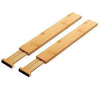 Kesper | 58072 Lot de 2 séparateurs de tiroir en bambou Marron 45,5 x 1,5 x 6 cm