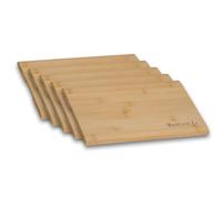 Kesper 58410 | Lot de 5 planches à pain en bambou extra larges 32 x 21 cm avec inscription en allemand