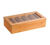 Kesper 5890013 Boîte à thé en Bambou, Marron, 36 x 20 x 9 cm