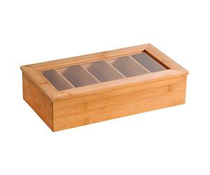 Kesper 5890013 Boîte à thé en Bambou, Marron, 36 x 20 x 9 cm