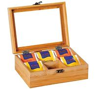 Kesper 58902 Bo▒te de Th▒ Bambou Nature 21,7 x 16 x 9 cm