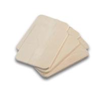 Kesper 69003 - Lot de 6 planches à petit-déjeuner en bois de bouleau planches à pain - 23 x 15 x 1 cm