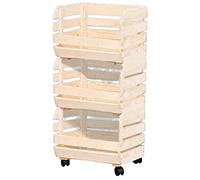 Kesper 69581 Boîte de Pommes de Terre/Fruits Bois Beige/Marron 58 x 80 x 34 cm