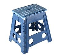 Tabouret d'appoint en plastique H 40 cm - Couleur aléatoire Bleu ou Gris