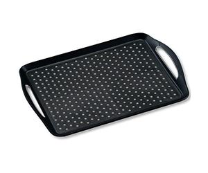 Kesper 77201 Plat de Service Antidérapant Plastique Noir 45,5 x 32 x 4,5 cm