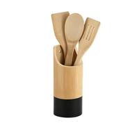 Kesper 81161 | Lot de 4 ustensiles de cuisine en bambou vert naturel 21,5 x 9 x 9 cm