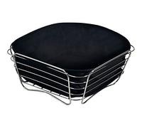 Kesper 90882 Panier de Pain/Fruits Acier Inoxydable Argent/Noir 26 x 26 x 11 cm