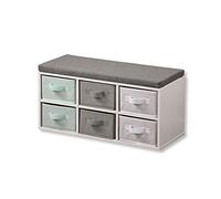 Kesper | Banc pour enfants avec boîtes de rangement, matériau: panneau de particules, dimensions: l:68 x h:29,5 x p:33 cm, couleur: blanc| 17729 13