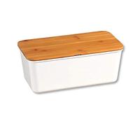 Kesper Boîte à pain 58090 en mélamine et bambou certifié FSC Blanc 34 x 18 x 14 cm