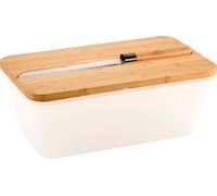 KESPER Boîte à pain avec assiette et couteau 348 X 155 X 20 cm Transparent 58480