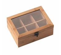 Kesper 58902 Bo▒te de Th▒ Bambou Nature 21,7 x 16 x 9 cm