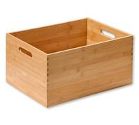 KESPER | Boîte de rangement, empilable, matériau: bambou certifié FSC®, dimensions: l 28,5 x P 18,5 x H 20 cm, couleur : marron | 57611