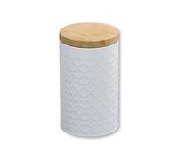Kesper Boîte de rangement, en métal, blanche, 19 x 11 cm, avec couvercle, design moderne, 38245