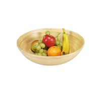 Kesper Bol à fruits et à pâtisserie, en bambou FSC, rond, diamètre : 25 cm, durable, robuste et décoratif - 53025