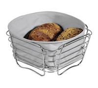 KESPER Brot- und Obstkorb Metall/Textil 21x21x11cm grau