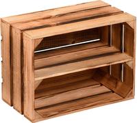 KESPER Caisse de rangement, 2 compartiments - Pin - 40 x 30 x 23cm