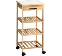 Kesper Chariot de cuisine 34x34x73 Chariot de service avec tiroir Bambou