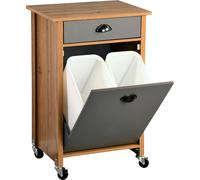 KESPER Chariot de cuisine avec corbeille 50 X 79 X 37 cm Décor Chêne 25528
