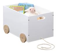 kesper Coffre a jouets a roulettes, blanc 50 × 35 × 30 cm