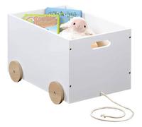Kesper Coffre A Jouets A Roulettes, Blanc 50 × 35 × 30 Cm Multicolore