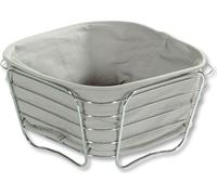 Panière à pain - Corbeille en tissu et métal - Gris Gris