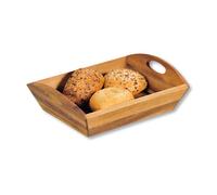 KESPER Corbeille à pain et de rangement en acacia - Corbeille à pain - 31,5 x 23 x 9 cm - avec 2 ouvertures pour les poignées - polyvalente pour la cuisine, l'entrée et la table à manger - 63820