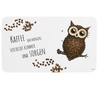 KESPER Dekor-Frühstücksbrettchen Kaffee Eule 23,5x14cm