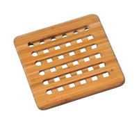 Kesper dessous-de-plat carrés en bois d'eucalyptus certifié fSC; dimensions : 190 x 190 mm, Bambou, Lot de 2