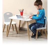 KESPER Ensemble De Table Et Chaises pour Enfant - Blanc - D 55 X H 45 Cm