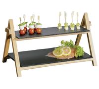 KESPER Etagere 2stöckig Platten Schiefer 45x6x31cm
