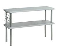 Kesper® | Étagère de Cuisine Grise, matériau : certifié FSC® - MDF et métal, Dimensions : 55 x 20 x 38 cm, avec Grille et 3 Crochets, étagère supplémentaire pour Cuisine et épices, Couleur : Gris |