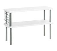 Kesper® | Étagère de cuisine, matériau : certifié FSC® - MDF et métal, dimensions : 55 x 20 x 38 cm | avec grille métallique et 3 crochets | étagère supplémentaire pour épices et ustensiles de cuisine