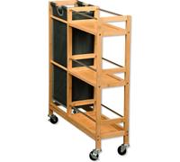 KESPER Etagère sur roulettes avec panier à bouteilles 78 X 20 X 68 cm Bambou 24857