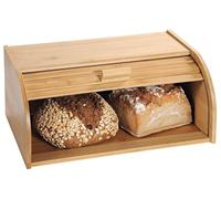 Kesper Grande boîte à pain en bambou avec rabat roulant, 40 x 27 x H17 cm, boîte à pain, FSC