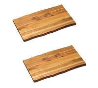 KESPER Lot de 2 planches à découper et de service, en bois d'acacia, 45 x 27 x 2 cm, idéales pour servir des aliments