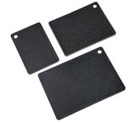KESPER | Lot de 3 planches à découper, matériau : plastique PP, dimensions: 36 x 26 x 0,9 cm, couleur : noir, gris | 30940