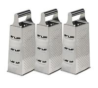 KESPER | Lot de 3 râpes carrées avec 4 surfaces de râpe, 10 x 8 x 24 cm | 90690