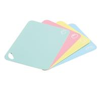 KESPER | Lot de 4 tapis de découpe flexibles, matériau : plastique (PE), dimensions : 38 x 29 x 0,2 cm, couleur : menthe, rose, jaune, turquoise | 30590
