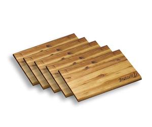 KESPER - Lot de 5 planches à petit-déjeuner XL avec inscription en allemand - 32 x 21 cm - Planche à manger - Acacia - Bois