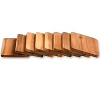 Kesper Lot de 8 Planches à raclette - 10 x 8 cm - en Bois d'acacia - Dessous de Verre - Planche à raclette