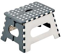 KESPER Marchepied Pliant 70533 en Plastique, Blanc/Gris/Tabouret/Descente