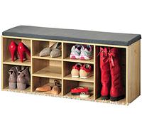 Kesper Meuble à Chaussures avec Coussin d'assise, 103.5 x 29.5 x 48 cm, Naturel