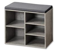Kesper Meuble à Chaussures avec Coussin d'assise 15935 - Gris - 51 x 29,5 x 48 cm - 51,5 x 48 x 29,5 cm