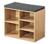 Kesper Meuble à Chaussures avec Coussin d'assise, 51,5 x 29,5 x 48 cm, Bois, Naturel, Taille Unique