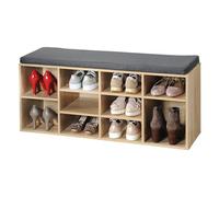 Kesper Meuble à Chaussures avec Coussin d'assise, Aspect Bois, Aspect chêne Sonoma, 103,5 x 31 x 12 cm