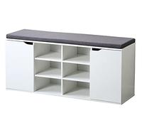 Kesper Meuble à Chaussures avec Coussin d'assise 15918 13 Blanc 103 H 48 P 30,5 cm L 103 H 48 T 30,5 cm